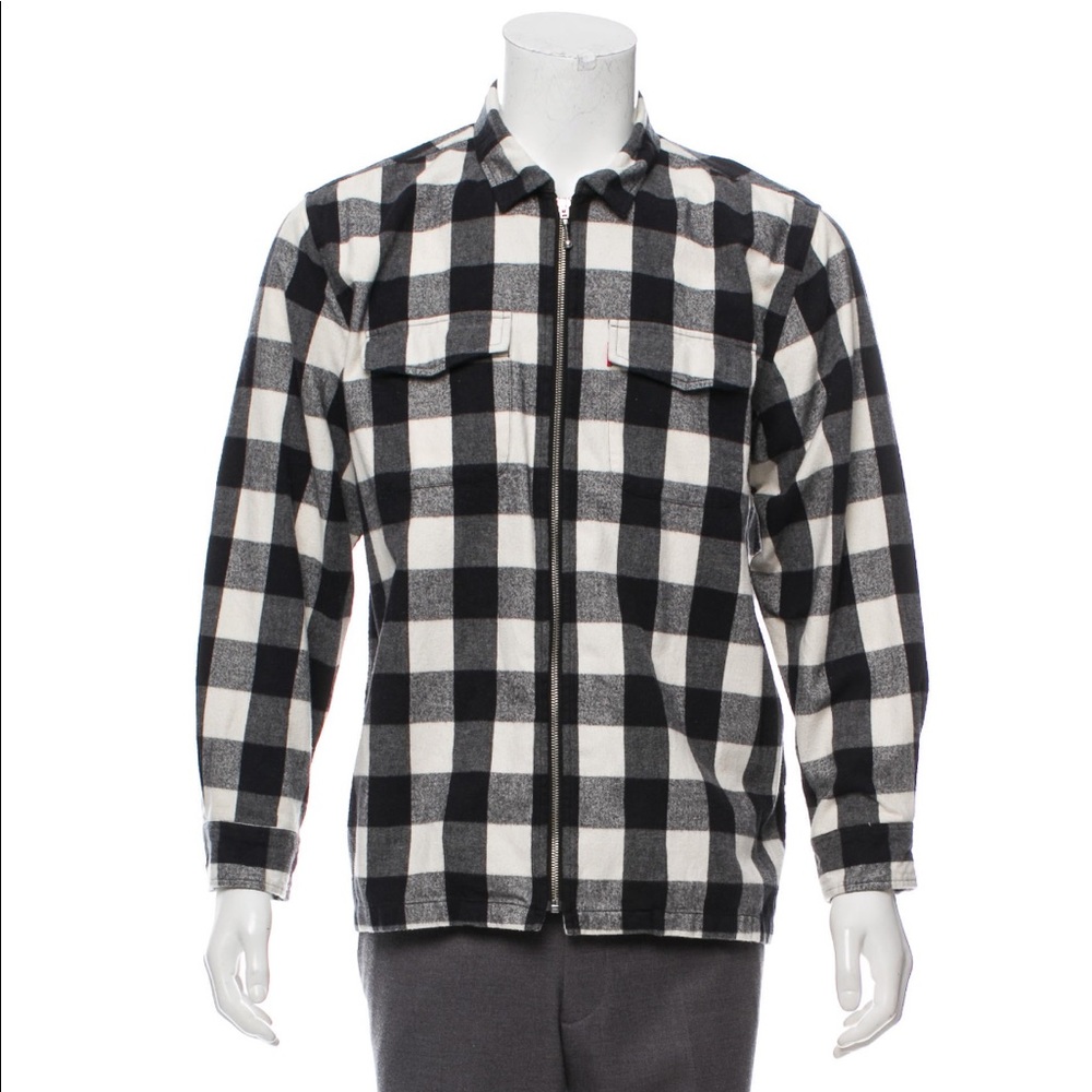 Supreme: Buffalo Plaid Flannel Zip Shirt